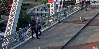John Bon Jovi helped talk a women off a bridge ledge in Nashville, TN. 