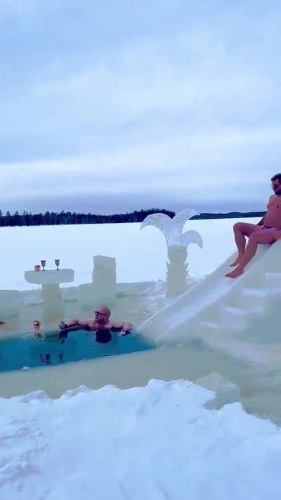 Finns casually enjoying winter