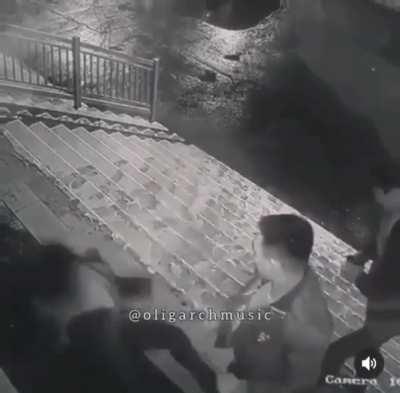 Big guy gets knocket out after acting up