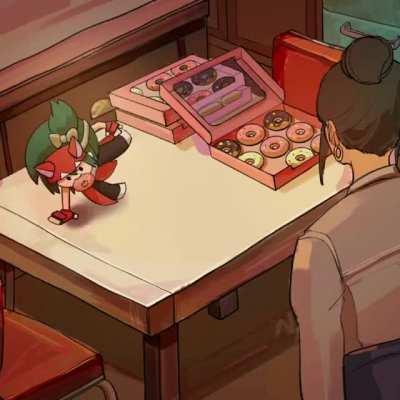 Sims cat breakdancing, but it’s Kiriko | cred: @TCM_xx on Twitter