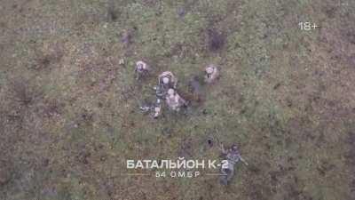 Two Wagnerites ended up near the positions of the Ukrainian K-2 unit and were noticed by them. A group of fighters from the K-2 battalion moved forward to engage in battle and capture prisoners