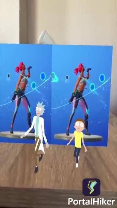 Rick and Morty played too much Fortnite. Use the model from Portalhiker