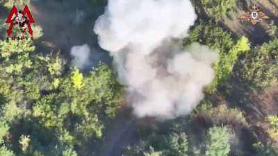 RU POV: Sparta Battalion FPV drone flying inside a Ukrainian armored vehicle before detonating.