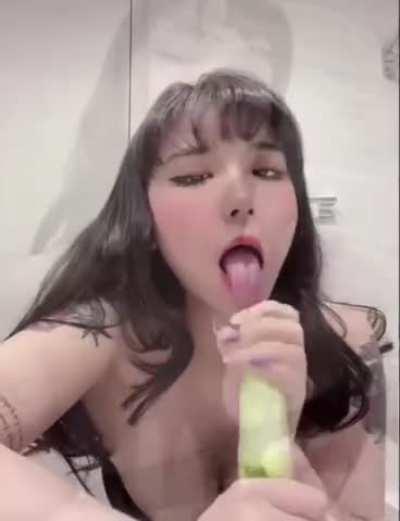 Echih wants a real cock and a hot load in her mouth