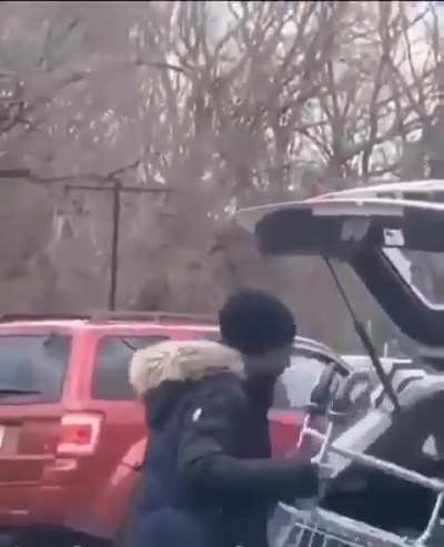 BMW owner tries to save a buck, loses a windshield.
