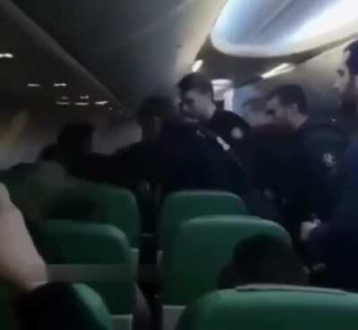 On a Air France flight, the Steward asked the Muslim man to stop praying to God in the middle of the aisle as the other passengers were getting very nervous. They were forced to land and remove him.