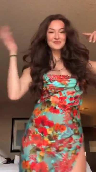 Dance (Slightly See-Through Flowery Dress)