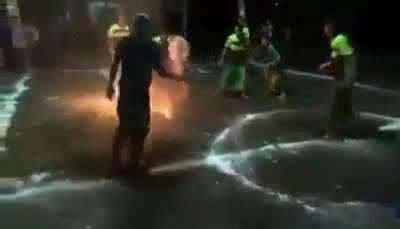 literally heating up the play..