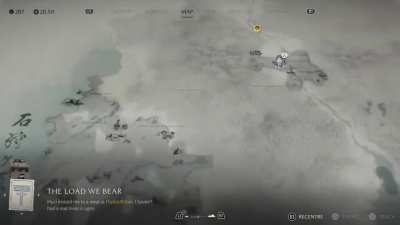 In Ghost of Yotei when looking at the map in the rain, rain droplets will hit the map in different areas.