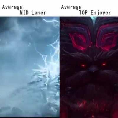 Average MID fan vs Average TOP enjoyer