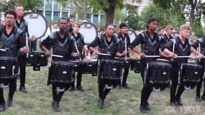 Boston Crusaders drumline throwing down in Indianapolis.