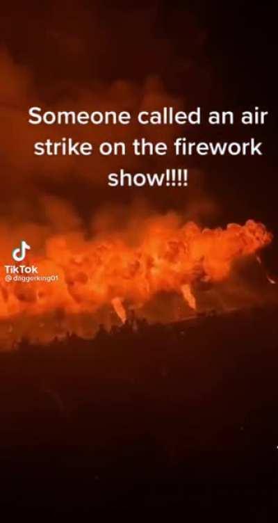 A-10 at a fireworks show