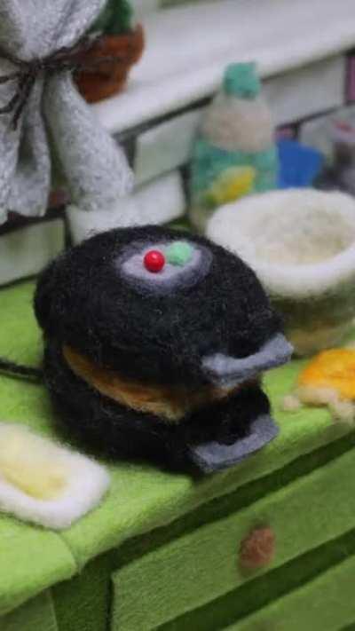 Waffle made with wool felt (Artist : andreaanimates)