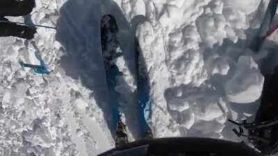 Intense emotions as a skier rescues his brother completely buried in an avalanche, 20th March 2021.