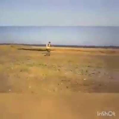 Igla MANPADS misfire during this year's Clear Sky 2020 air defense competition at the Yeisk training area in the Krasnodar