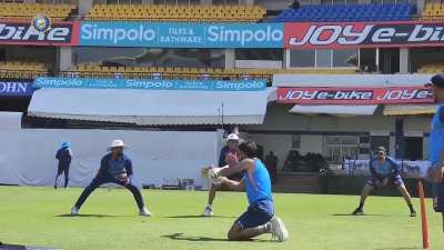 Koach practicing for third test