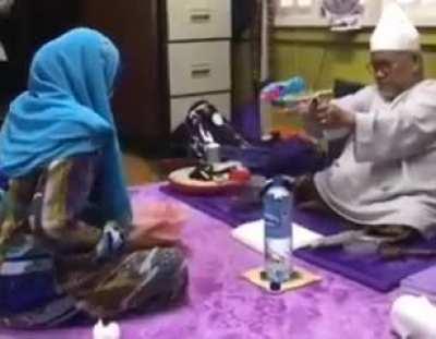 Performing exorcism with toy guns