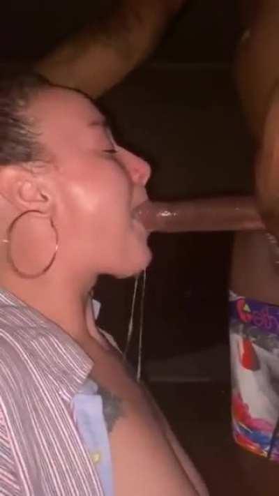 Pawg Blowing Bubbles On Dick