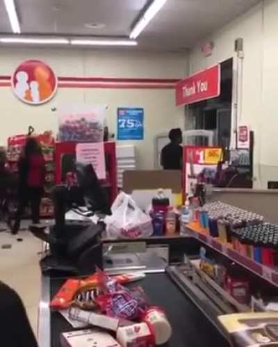 Woman gets jumped and beaten with a snow shovel inside a store