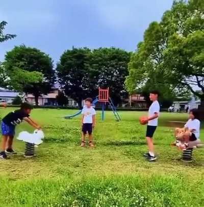 Having fun at the park