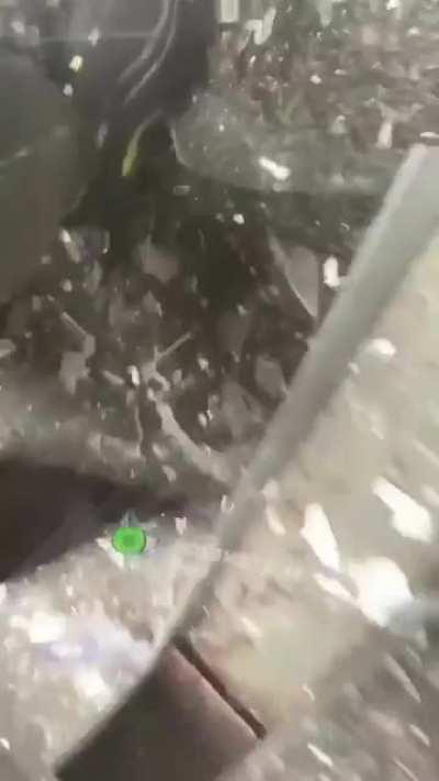 Russian missile hit Kharkiv city council building when he was filming the video.