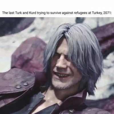 The last Turk and Kurd trying to survive against refugees at Turkey, 2071