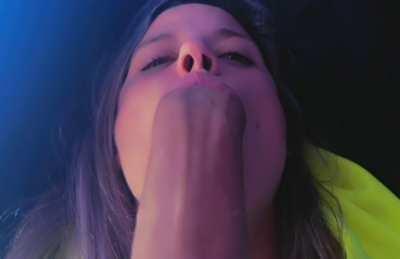 She swallows freak cock whole