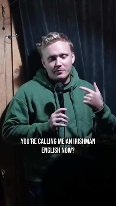 French woman heckles Northern Irish comedian