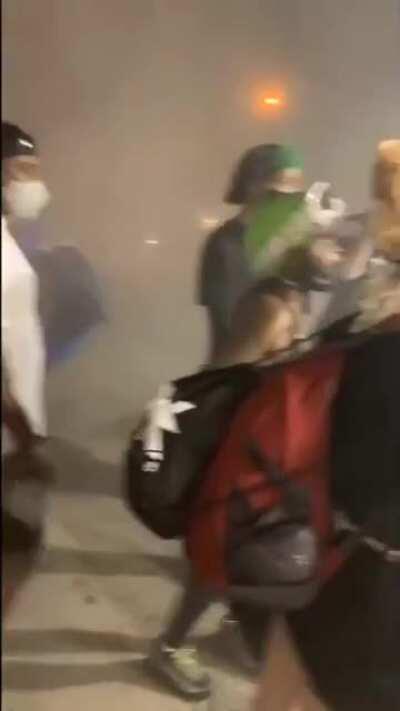 Woman arguing with armed civilians defending their gas station from looters in Kenosha, Wisconsin