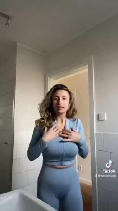 When you have huge boobs, you need proper gym attire