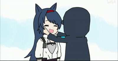 Everybody needs to see cute catto waifu! (Source in comments) Artist:桃仁千层酥