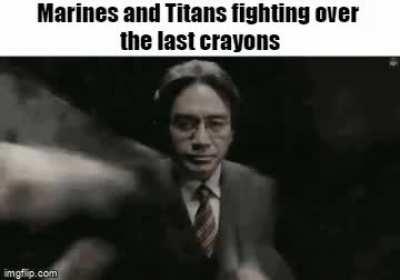 Duel of the crayon munchers