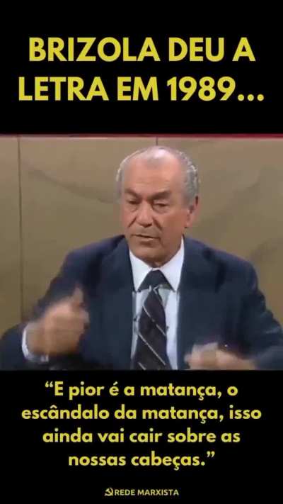 Atemporais as palavras do velho Briza