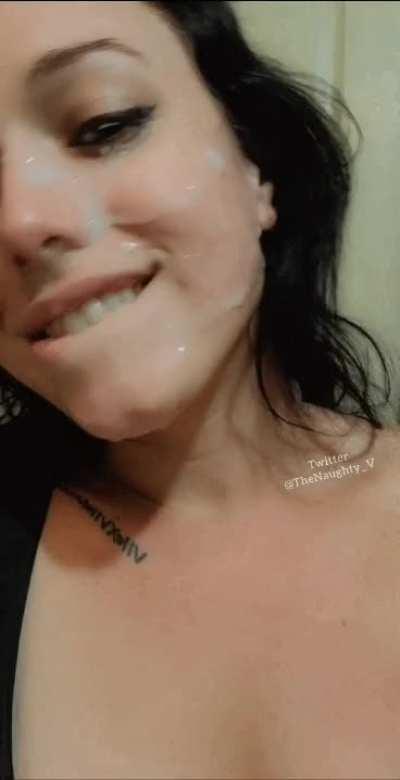 I want you & your friends to cum all over me so I can rub it all over myself 😋 Just $3.99 for over 500+ pictures & videos! No PPV! Link in the comments ❤