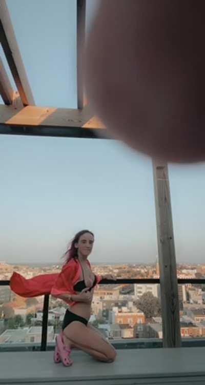 Don’t mind my friend’s finger,she was too busy being look-out for my horny ass [gif]