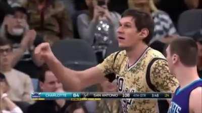 Realizing you're about to be guarded by a 7'4