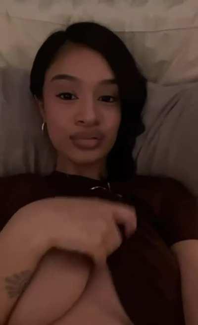 cute face, perfect breast