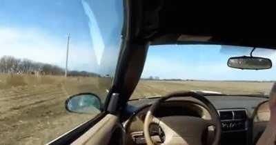 While driving he passed out