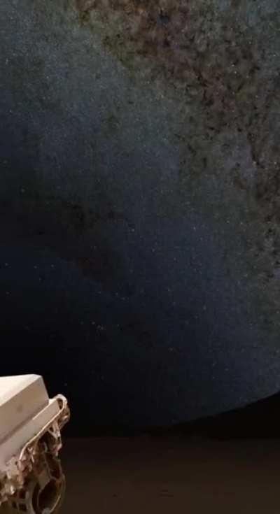 What the night sky looks like from the surface of Mars.