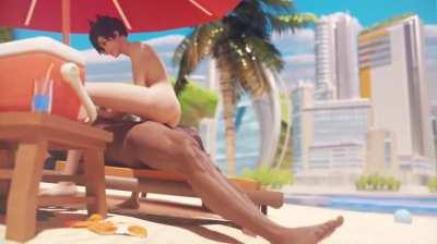 Tracer fucked on the beach