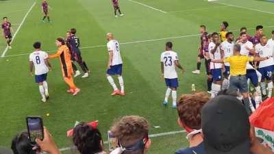 Headshot from a fan at the USA vs. Mexico match last night