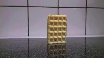 waffle falling over in reverse