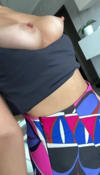 Would you massage my titties with your cock?