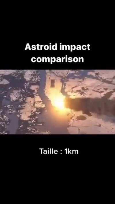 Asteroid impact comparison