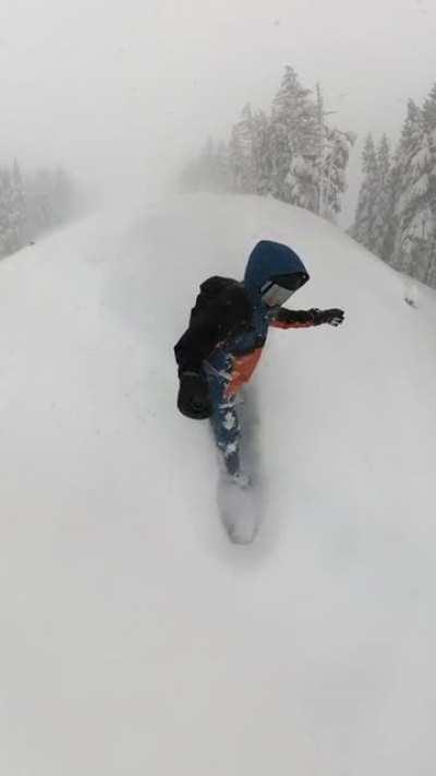 It was deep at Mt. Bachelor. 🤙