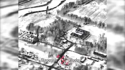 HIMARS cluster munitions strikes on Russian military base in the southern direction - observed and directed by the Ukrainian Shadow unit. February 22, 2025