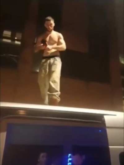 What could go wrong jumping off a van...