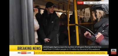 Ukranian dude asks reporter 