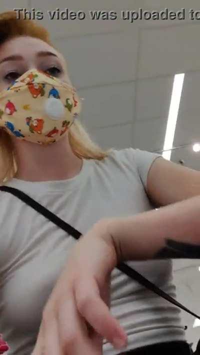 Showing Her Pussy In A Public Station!