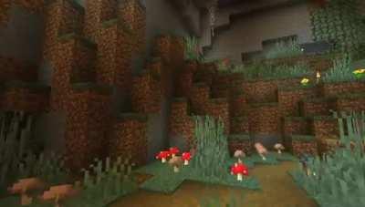 |Watch Sound On| My Mushroom Cave (Version 2). I will add more things and update in 1.16 if gets popular. Listen sound on for more intense effect. Share your taughts with me! Have a nice day!